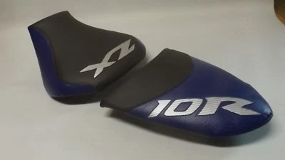 川崎 ZX10R 2006/2007 前后黑色/蓝色 NINJA ZX10 定制座椅套 — 第 1/4 张图片