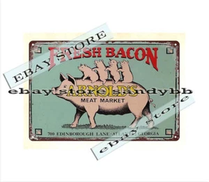 Arnolds Fleischmarkt Schwein Speck Metall Blechschild Pop Shop Büro Deko - Bild 1 von 4