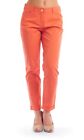 ppep Jeans in orange, mit Aufschlag, gerade geschnitten, Größe 42