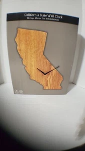 Orologio da parete California a forma di stato venatura legno collezione - Foto 1 di 2