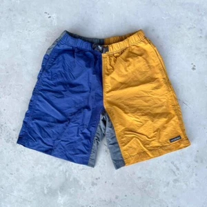 Vintage Gramicci Baggy Blue/Yellow/Grey Belted Shorts Size Medium Made In USA - Picture 1 of 7