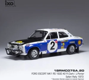 Escala 1/18 - Ford Escort MkI RS 1600 #2 Safari Rally 1973 R.Clark/J.Porter - IXO - Imagen 1 de 3