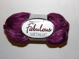 Mary Maxim Fabulous Metallic Yarn Plum 834-206 - Picture 1 of 3
