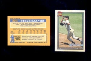 1991 Topps Crackerjack STEVE SAX New York Yankees Rare Mini Card - Picture 1 of 1