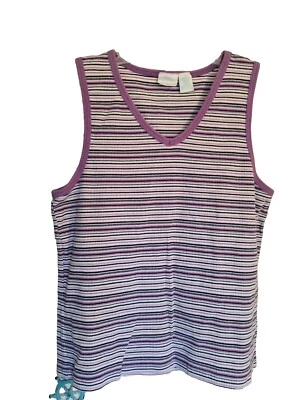 Prospirit 复古 90 年代背心尺寸:XL 紫色条纹  — 第 1/4 张图片