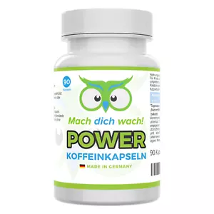 Koffein Kapseln / Tabletten - 200mg - vegan - aus Deutschland - Mach dich wach! - Bild 1 von 6