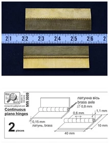 Mini World MW0009 durchgehende Klavierscharniere ( 2 Stück ) neu, 1:32, 1:48, 1:72 - Bild 1 von 12