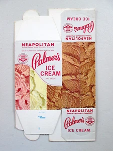 Vintage NOS Palmer's Dairy Middlebury VERMONT Neopolitan Ice Cream Box Paper VT - Picture 1 of 9