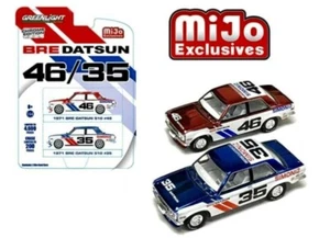 GREENLIGHT 1/64 CROMO EDICIÓN BRE DATSUN PAQUETE DE 2 71 DATSUN 510 - Imagen 1 de 3