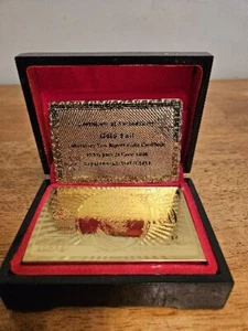1 Decks Luxury 24K Gold Foil Poker Playing Cards Waterproof Plastic Set Gift - Picture 1 of 6