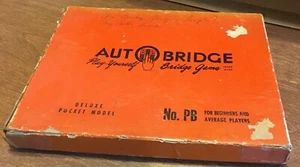 VINTAGE Game 1959 Auto Bridge Deluxe Pocket Model PLAY BY YOURSELF BRIDGE - Picture 1 of 6