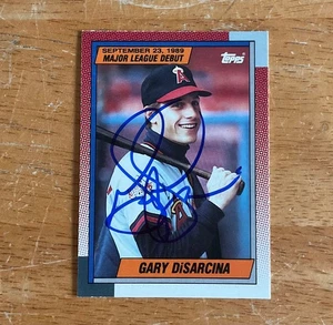 Gary DiSarcina California Angels Signed Autograph 1990 Topps Debut Baseball Card - Picture 1 of 2