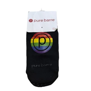 NIB New Pure Barre Rainbow Logo Grip Socks Pilates Yoga Sock S In Package - Picture 1 of 7