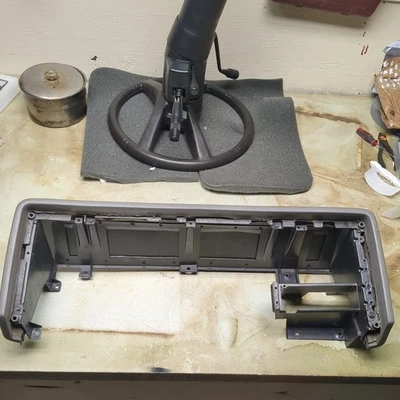 88-94 Chevy GMC Truck 1500 Silverado Tahoe Dash Cluster Bezel Trim GRAY OEM - Image 1 of 4