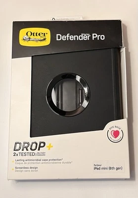New iPad Mini (6th Generation) Otterbox Defender Series Pro Case Black Authentic - Image 1 of 4