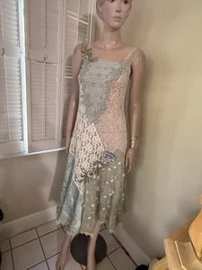 Vintage 2002 Anthropologie Spitzen Boho Kleid Odille Gr. 2 - Bild 1 von 5