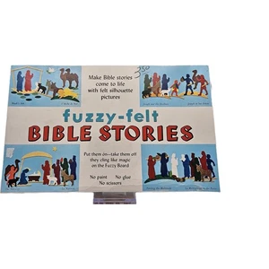 Vintage 1963 Fuzzy Felt Bible Stories Creative Toy-Nativity, Noah's Ark, Joseph - Picture 1 of 9