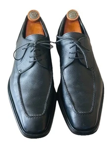 BALLY PASOLI BLACK OXFORDS LEATHER DRESS SHOES MEN SIZE 44 / US 11 D LACE UP - Picture 1 of 14