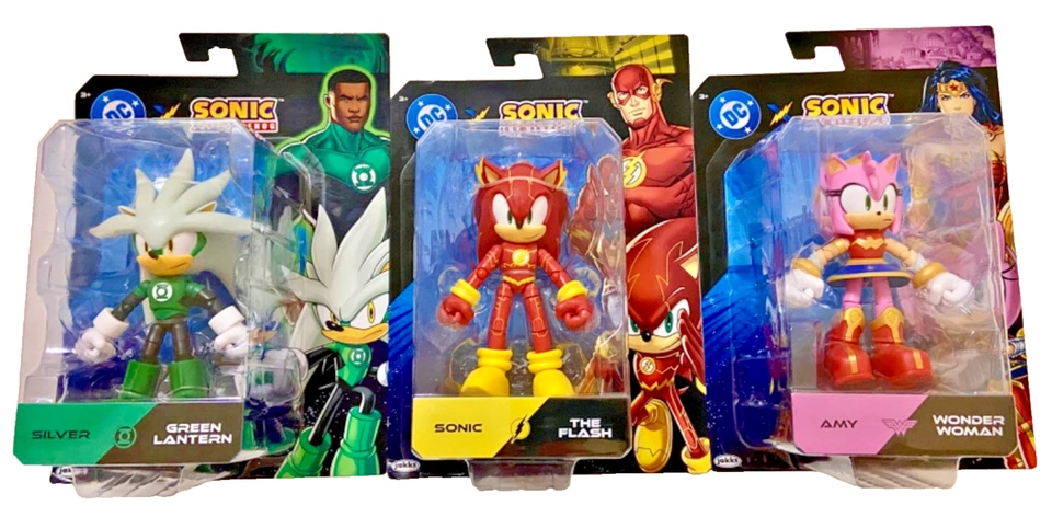 DC X Sonic The Hedgehog LINTERNA VERDE/PLATA EL FLASH/SONIC MUJER MARAVILLA/AMY Foto 1 de 1