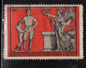 German Advertising Stamp - München Men's Gymnastics Association since 1879 - Picture 1 of 1