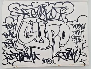 2015 Oakland Terminal Gallery TDK BSK TMC GYRO Graffiti Kunst aus Notizbuch #V - Bild 1 von 1
