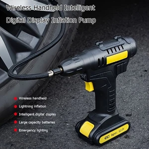 Electric Wireless Portable Air Compressor Pump Bike Car Tire Inflator 0h4o - Picture 1 of 24