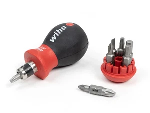 Wiha 33738 Magnetic SoftFinish Stubby Screwdriver with Bit Magazine (SL, PH) - Picture 1 of 2