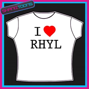 I LOVE HEART RHYL WALES TSHIRT ALL SIZES - Picture 1 of 11