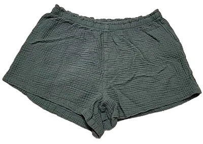 Pantalones Cortos Gilly Hicks Junior’s Pull On Cintura Elástica para Dormir Grandes Verdes 100% Algodón  Foto 1 de 4