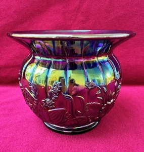 Vintage Fenton Amethyst Carnival Glas Vase - Bild 1 von 7