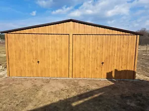 Blechgarage Einzelgarage Fertiggarage, 6x5 m, Satteldach, Lager, Halle - Bild 1 von 10
