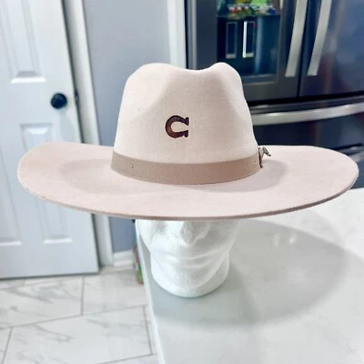 Charlie 1 Horse Highway Fieltro Western Sombrero Mujer’s Grande Champiñón Rancho Bohemio Foto 1 de 4