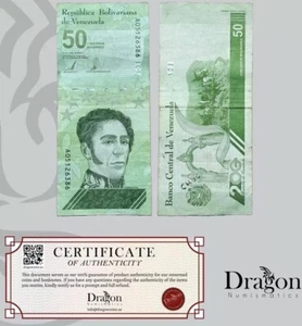 Venezuela 50 Bolivar Digitales 2021 P-118 CIRC - 50 Million Soberano USED BILL๐ - Picture 1 of 3