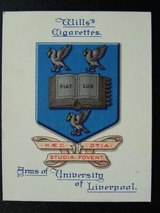 No.16 LIVERPOOL UNIVERSITY Arms of Universities L25 W.D.& H.O.Wills 1923 - Picture 1 of 1