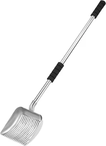 Metal Cat Litter Scoop Removable Stainless Steel No Bending Back Heavy Duty Long - Picture 1 of 1