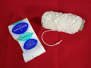 1 oz. Jaeger England Sunlin-Spun, 50% Irish Linen, 50% Acrylic Orlon - White T12 - Picture 1 of 6