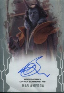 Star Wars Masterwork 2017 Rainbow [50] Autograph Card David Bowers As Mas Amedda
