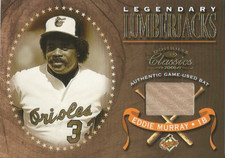 2001 Donruss Classics Legendary Lumberjacks Eddie Murray Bat Card LL22