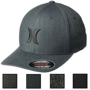 Hurley Men's Black Textures Flex Fit Hat Cap - Picture 1 of 15