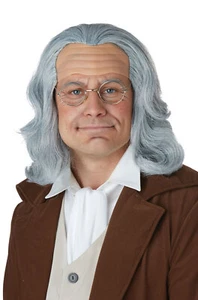 Benjamin Franklin Colonial Adult Costume Wig - Picture 1 of 1