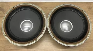 2 Vintage Celestion POWERCEL 12/100 8 Ohms Matched Pair Bass Driver Speaker Unit - Picture 1 of 12