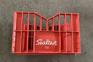 Vintage 1979 Sealtest NY NH Plastic Milk Bottle BOX Carton CRATE Cart 13” X 13” - Picture 1 of 8