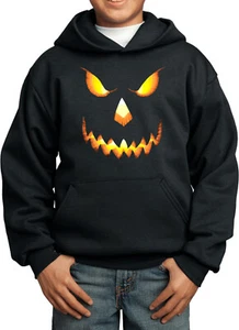 Halloween Pumpkin Head Kids Hoodie - Picture 1 of 5