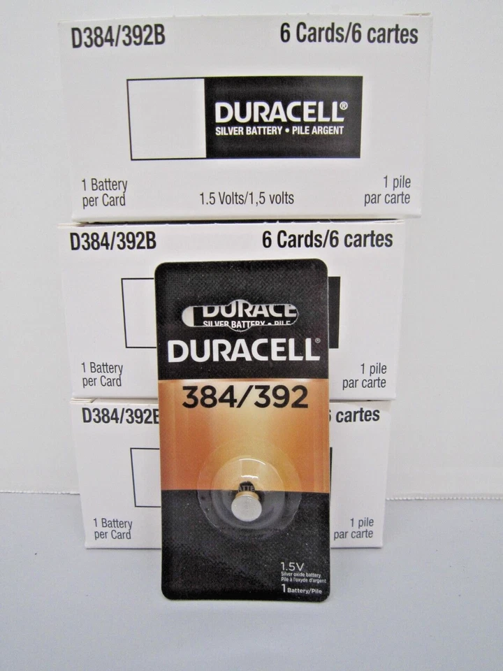 Duracell 384/392 Silver Oxide Batteries 18(AG3, LR41, MS312, SP384, SP392,SR41) - Image 1 of 1