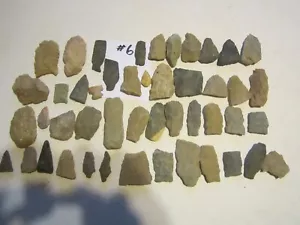 40+ Piece lot #6 ARTIFACTS, FIELD FINDS, SCRAPERS, TOOLS, POINTS, - Picture 1 of 3