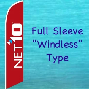 NET10 NET 10 WIRELESS WINDLESS FEATHER FLAG Swooper Banner Advertising Sign - Picture 1 of 5