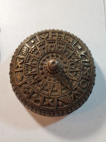 Antique Decorative Eastlake Door Bell Bronze 1882 Cover