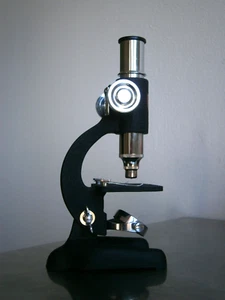 Small Microscope Etude Optico Paris Cast Iron Deco Toy Science Antique - Picture 1 of 11