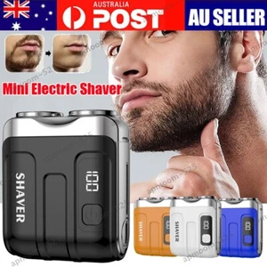 Portable Rotary Dual Ring Electric Shaver Waterproof Mini Display Beard Shaver - Picture 1 of 19