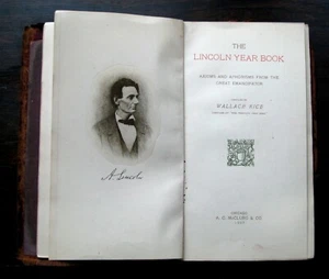 1907 The Lincoln Year Book Compiled By Wallace Rice - Picture 1 of 8
